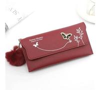 QWPYDXN New Large Capacity Wallet Ladies Vintage Design Leather Compact Size Retro Mini Portable Fashion Cute Wallets Gift Card Holder