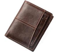QWPYDXN New Leather Wallet Bifold Flip Pocket Capacity Casual Slim Security Vintage Coin Purse Thin Design Card Slot Coin Pouch Card Holder