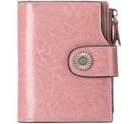 QWPYDXN New Leather Wallet Ladies Short Solid Card Holder Business Fashion Large Capacity Purse Clutch Coin Purse Small Coins Pocket Card Holder