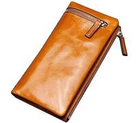 QWPYDXN New Leather Wallet Long Zipper Card Slots Classic Ladies Purse Clutch Large Capacity Large Cute Ladies Wallets Fashion Gift Card Holder