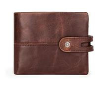 QWPYDXN New Men's Leather Wallet Brown Casual Short Purse Clutch Large Capacity Thin Design Multi Card Holder Coin Purse for Men Boys Card Holder