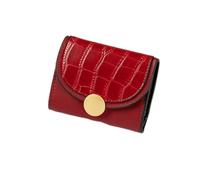 QWPYDXN New Retro Simple Wallet Small Zipper Pocket Ladies Leather Short Wallet Large Capacity Cute Girls Gift Mini Coin Purse Card Holder