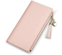 QWPYDXN New Women Wallet Large Capacity Long Leather Zipper Purse Card Slots Tassel Coin Holder Fashion Retro for Girls Gift Card Holder