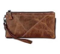 QWPYDXN New Zipper Wallet Mens Wallets Durable Coin Pouch Classic Design Leather Money Clip Card Holder Retro Long Coin Pouch Card Holder