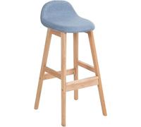 QWPYDXN Oil Wax Leather/Cotton Seat Barstool 70CM Nordic Solid Wood Kitchen Stools for Counter Modern Simple Front Desk Bar Chair