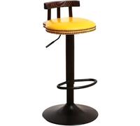 QWPYDXN PU Leather Cushion Bar Stool Rotatable Front Desk Chair Liftable Kitchen Stools for Counter Creative Back Dining Chair