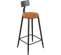 QWPYDXN Solid Wood Seat Barstool with High Feet and Backrest Restaurant Coffee Shop Decorative Chair Kitchen Stools for Counter