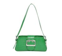 QWQZZRZK Women Cool Girl Shoulder Bag PU Leather Belt Buckle Texture Versatile Armpit Bag Travel Commute Date Bag, Green, One Size