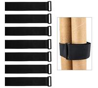 QWROK 7 Pack 24" x 2" Cable Tie Down Straps, Adjustable Reusable Hook and Loop Cinch Straps