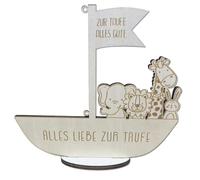 Qwrqwr 1 Set Christening Gift Wooden Noah's Ark Exquisite Shape for Children Family Christening Gifts Boys Christening Birth Gift