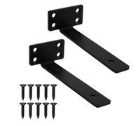 Qwrqwr 2PCS Scaffold Board Shelf Brackets Floating Bracket Heavy Duty for Wall Alcove Shelves