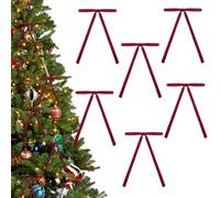 Qwrqwr 30PCS Red Velvet Bows for Christmas Tree Vintage Ribbon Gift Bow for Xma Decorations Wreaths Garland (Groß Red)
