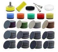 Qwrqwr 33mm Wet Dry Round Pads Drill Sanding Attachment Kit Rotary Tool Accessories for Wood Metal Polishing Resin Wood Metal and Jewelry Drilling