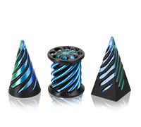 Qwrqwr 3PCS Spiral Cone Fidget Toy 3D Printed Impossible Pyramid Kids Mini Stress Relief Desktop Decorations