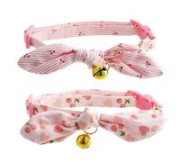 Qwrqwr Airtag Cat Collar with Bell Breakaway Quick Release Collars Adjustable Safety Design Pink Bow Tie for Small Cats and Kitten