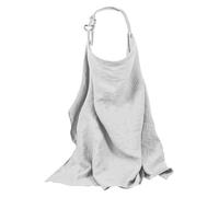 Qwrqwr Breastfeeding Cover Nursing Scarf Soft Muslin Cotton Covers 360° Privacy Shield Apron for Mum with Adjustable Neck Strap Breathable Baby Car Seat Stroller Canopy (Grey)