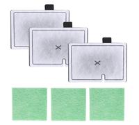 Qwrqwr cf1 Three-month Service Kit with 3 Fish Tank Filter Cartridges and 3 Algaway Pads Compatible with Interpet Filter Aquarium Filters