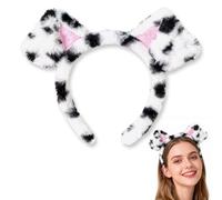 Qwrqwr Dog Ears Headband Adjustable Brown Animal Plush-Headband Halloween Costume Makeup Ideas Fun Party Accessory for Carnival (C)