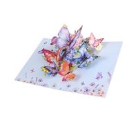Qwrqwr Pop Up Birthday Cards for Women 3D Butterfly Design Laser Cut Mothers Day Greeting Card for Mum Wife Sister Best Friend (Butterfly)