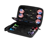 Qwrqwr Professional 18 Darts Holding Case for Men Portable Durable Accessories with Big Storage for Tips Shafts and Flights Target Pieces Wallet Organizer Gift for Fans of Competitive Sports