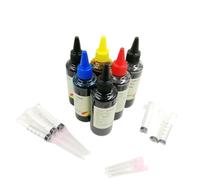 QWsdR 4 Bottles 100ML Refill Ink Compatible With Various Cartridges Dye Ink Photo Ink For Desktop Printers(6 Colors)