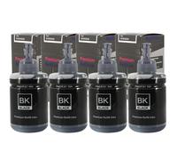 QWsdR Compatible Black Water Based Refill Ink Bulk Bottle For L605 L655 L1455 Models T774 T7741 T859(4 Pieces)