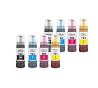 QWsdR Compatible Bulk Water Based Refill Ink Bottle For ET-2710 ET-2720 ET-4700 ET-2865 Printers 104 Color Set(2BK2C2M2Y)