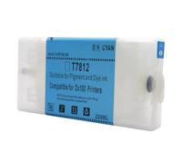 QWsdR Compatible Refillable Ink Cartridge T7811-T7816 With Chips Compatible With Frontier-S DX-100 Fuji DX100 Printer 200ML Per Unit(Refillable T7812-C)