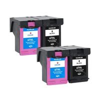QWsdR HUHIKAB 2Pack Ink Cartridge Compatible With 67 67XL Compatible With DeskJet 2732 2755 6052 6058 6075 4152 4155 4158 Printers(2 Black and 2 Color)