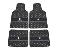 QWTYAFDD 4pcs Leather Car Floor Mats,for Peugeot 508 2019-2024 Waterproof Non-Slip Floor Liners Carpet Custom All Weather Interior Foot Pads,B