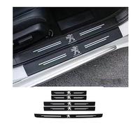 QWTYAFDD 5 Pieces Car Sill Protector Strip,for Peugeot 208 308 2008 SW 5008 GT Line Rifter 2016-2022 Carbon Fiber Car Door Bumper Sill Protector Wear Pedal Anti Scratch Protection