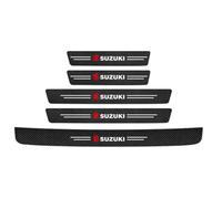 QWTYAFDD 5 Pieces Car Sill Protector Strip,for Suzuki Vitara LY iV-4 Hybrid 2016-2024 2025 Carbon Fiber Car Door Bumper Sill Protector Wear Pedal Anti Scratch Protection