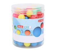 QWUUYEC 100PCS Colorful Plastic Counting Balls 20mm, Hollow Math Game Replacement Marbles with Storage Box - Vibrant Design, Durable Material, Teaching Probability Concepts