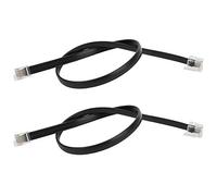 QWUUYEC 40mm RJ25 6PIN Right Button Double Crystal Head Sensor Cable, 2pcs Industrial Robot Parts - Durable PVC Shell, Gold - Plated Connectors, Fast Response