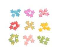 QWUUYEC 45Pcs Slime Bulk Kit, Cute Star Resin Earrings Pendant Decoration Accessories - Bright Color, Durable Material, Ideal for Crafts and DIY Projects