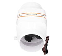 QWUUYEC 4in 270CFM InLine Bilge Air Blower 12V High Airflow AntiCorrosion Marine Boat Accessory - Efficient Ventilation, Waterproof Motor Housing, Ideal for Engine and Bilge Spaces