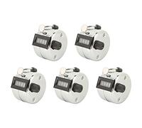 QWUUYEC 5 Pcs Clicker Counter, 4 Digit Hand Tally Counter, Metal Case, Accurate Counting - Durable Metal Build, No Battery Required, Ideal for School and Sporting Events