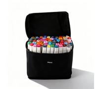 QWUUYEC 60 Assorted Colors Alcohol Graphic Marker Pen Set, Dual Heads Drawing Art Pens - Twin Tip Design, Ink, Ideal for Manga and Coloring