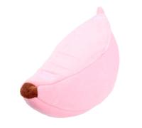 QWUUYEC Banana Shape Pet Bed, Removable Washable Semi Closed Warm Pet House for Small Cats Dogs Hamsters - Cozy Winter Shelter, Flexible Cover Design, Compact and Cute