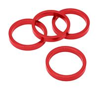 QWUUYEC Bicycle Headset Spacer - 4 Pcs Aluminum Alloy Spacers for 28.6mm Forks, Lightweight Design for Mountain and Road Bike Compatibility (Red)