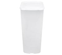 QWUUYEC Bread Storage Container Plastic Transparent, Multifunctional Space Saving with Lid, 13x13x34cm - Maximum Freshness Preservation, Stackable Design for Kitchen Organization