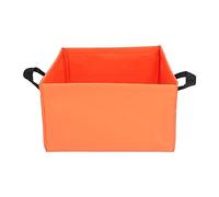 QWUUYEC Collapsible Bucket Portable Foldable Large Capacity 13L Orange, Lightweight PVC Material - Leakproof Design, Sturdy Handle, Ideal for Camping and Hiking (Orange)