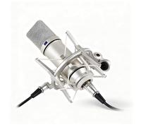QWUUYEC Condenser Microphone Large Diaphragm 48V, Professional Recording Studio Kit, ABS Material - Clear Sound Card, Shock Mount Included, Ideal for Live Streaming and Singing