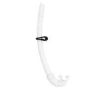 QWUUYEC Diving Snorkel PVC Snorkeling Tube with Comfortable Mouthpiece, Lightweight and Durable - Easy Breath, Strong Sealing Performance, Ideal for Free Diving and Underwater Activities (White)