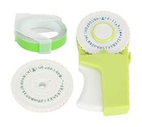 QWUUYEC Embosser Manual Typewriter Handheld DIY Label Maker, Green, 9mm Tape Width - Portable, No Battery Needed, Ideal for Scrapbooks and Photo Albums