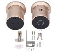 QWUUYEC Fingerprint Lock Indoor Room, with Password and Key, Zinc Alloy, 54x69mm - Multi Unlocking Methods, Anti Theft Protection, Remote APP Control for Home Office