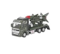 QWUUYEC Friction Powered Military Truck Armored Model Car - Durable Alloy Material, Friction Drive for Smooth Movement, Easy Pull Back Operation for Kids 7.5in