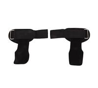 QWUUYEC Gymnastics Palm Protector Imitation Cowhide, Non Slip Wrist Support Brace, 2pcs Black - Full Palm Protection, Adjustable Elasticity, Ideal for Weight Lifting and Pull Ups (Black)
