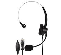 QWUUYEC H360 RJ9 Telephone Headset - Noise Cancelling Microphone, Ultra Lightweight Comfort for Call Centers, Offices, and Telemarketing