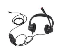 QWUUYEC H390D RJ9 Telephone Headset - Noise Canceling Dual Ear Wired Design for Clear Conversations, All Day Comfort, Compatible with Office Call Centers